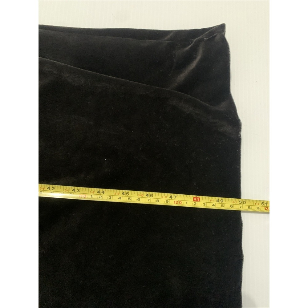 Cinema Etoile Robe Womens 2X Black Animal Print Trim Velvet Velour Maxi Zip - Picture 14 of 14